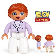 토이다락방 레고 듀플로 호환 동물 사람 공룡 피규어, 사람 08 이모