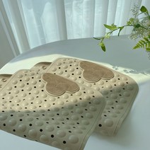퍼플리빙 욕실 욕조 미끄럼방지 매트 70x40, 2개, 베이지