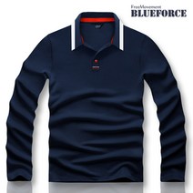 블루포스 남성용 티로츠 카라 긴팔 티셔츠