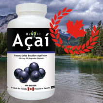 브라질 아사이 베리 500mg 비타민 C 리치 분말 캐나다 영양제 200캡슐