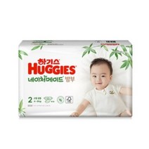 2021 신형 하기스 네이처메이드 밤부 밴드형 기저귀 남여공용 소형 2단계 (4~8kg), 416매