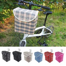 자전거 수납함 바구니 퀵보드 전동 장바구니 용품 체크무늬 걸이형 복주머니 핸드폰 거치대 손잡이 자전거용 스마트폰 대량 구매 배달 오토바이, 핑크체크