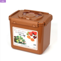 이젠 누름독 진공항아리 황토 사각 8.2L 장아찌 절임 반찬 김치 누름통 누름독 밀폐용기