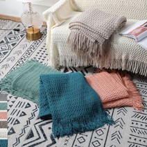 테슬 차박 이불 소파 사계절 블랭킷 담요 니트 거실 5760xa