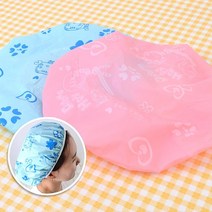 이미용 모자 밴딩 방수 비닐 샤워 헤어캡 헤어용품 여행용 샤위캡 머리카락 마사지, 1개, 본 상품 선택하기