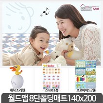 [엘로디] 리얼사운드매트(월드맵 8단폴딩매트140x200), 선택:리얼사운드매트 / 8단월드맵매트:140x200사이즈