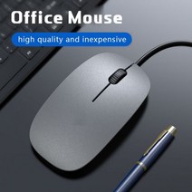 마우스 무선마우스애플 샤오미 화웨이 노트북 태블릿 아이패드용 블루투스 무선 충전식 마우스 USB 컴퓨, 03 wired gray, 한개옵션1