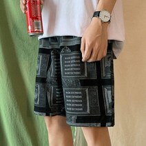 가바바 남성 면바지 액자그림 패턴 반바지 G35757