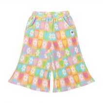 프렌치캣2 무지개 블럭 주름 PT ch 바지 7부 통바지 Q32DCP120