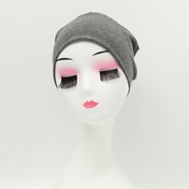 Anosfit by 속구닷컴 국내제작 모달코튼수면비니 기본형 블랙색 천연섬유 여성 소아 항암 환자 치료 모자 두건 얇은 실내용
