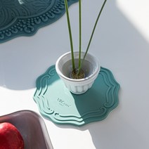 VBC까사 실리콘 티코스터(라운드) 바로크 6color, 웜그레이