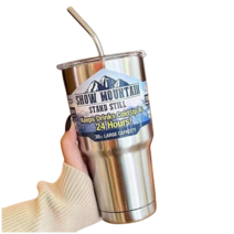 JINPEI 록키 마운틴 대용량 보온 보냉 텀블러 세 가지 색상, 아이스 블래스터 컵  슬라이드 커버