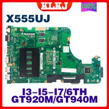 cpu X555UJ Asus F555U 노트북 마더 보드 I76500 I56200 I36100 4GRAM GT940M, 06 I36100U Type2