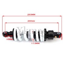 브레이크패드 보조 조수석 250/260/330/350mm 조정 가능한 댐핑 리어 쇼크 업소버/서스펜션 110/125/140/1