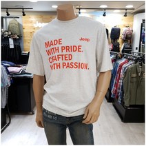 지프 [NC불광점 70%할인] 루즈한핏으로 남여누구나 편하게 입기 좋은 슬로건 반팔 티셔츠!!