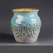 빈티지토분 다육이 화분 도자기 수제 토분 돌화분 다육 선인장 미니 나무, 큰, 큰 복고풍 높은 화분 04