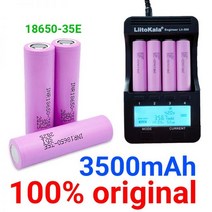 21700배터리 충전건전지 100% New Origineel 18650 3500mah 20A Ontlading INR18650 35E 1-10PCS 3.7V Li-Ion Oplaa, 10PCS