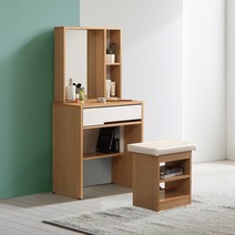 재키 수납 화장대 세트 + 의자 600, 멀바우