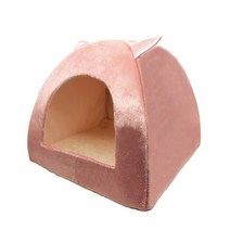 고양이 숨숨집 키튼박스 보온집 텐트 고양이 텐트 둥지 겨울 고양이 침대 접이식 58, xl48cm 48cm 52cm, 다크 핑크