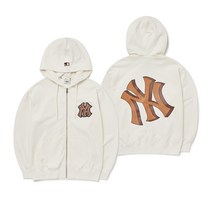 MLB 베이직 메가로고 후드집업 NY Ivory 263012