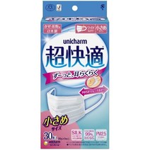 일본직발송 6. (일본제 대응) 초쾌적 마스크 타입 작은 30매입(unicharm) B014IDNT3E