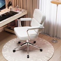 아우스 스틸체어 인테리어의자 가죽체어 비스켓의자, White(화이트), 1개