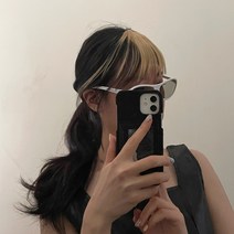 [당일출고/앞머리가발]분위기 변신 앞머리 금발 탈색 헤어피스 앞머리 가발, free