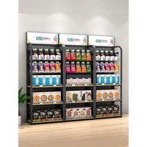 마트 매대 벽면 진열대 편의점 약국 제품 철제 선반, 블랙 선반 4단 보드