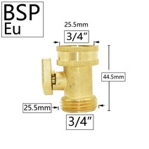 황동 2/4-방법 정원 탭 커플 링 3/4 "스레드 BS NPT 호스 물 분배기 Y 유형 관개 밸브 급수 크레인, 01 BSP, 01 BSP