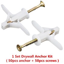 앙카볼트 나사가있는 실용적인 100pcs 플라스틱 확장 건식 벽체 앵커 키트 셀프 드릴링 벽 홈 석고 보드 섬유판에 피어싱 108, 항공기 모양