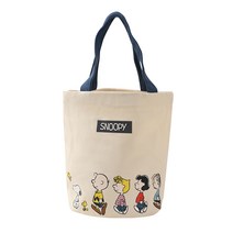 바라또샵 SNOOPY 스누피 핸디 원통 에코백 캐릭터 미니가방 귀여운 캔버스가방 6종