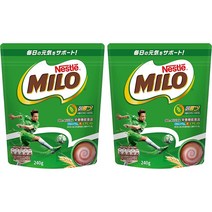 [일본직구] 네슬레 마일로 오리지널 240g×2개 우유에 타먹는 초코가루 코코아파우더, 상품선택