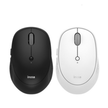 무선 광마우스 3단계 DPI 조절 저소음 5버튼 소형 리시버 휴대용 노트북 PC 연결, 화이트