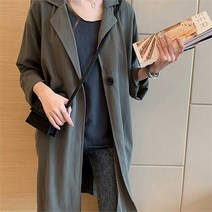 셀러허브 여성패션 [오노마] ONM 간절기 여자 패션 프렌치 시크 스타일 린넨 롱자켓