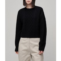 [빠른출고]/무신사 스탠다드안다르D 우먼즈 램스울 아란 니트 [블랙] WOMENS LAMBSWOOL ARAN KNIT [BLACK]