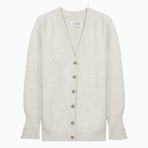 [메종마틴마르지엘라] [명품]22FW 스티치 텍스처 크림 니트 여성 가디건 S51GP02
