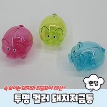 투명 컬러 돼지저금통, 단품, 단품