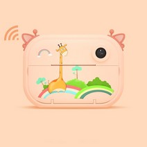 즉석카메라 즉석사진기 플로라이드 비디오 사진 카메라 귀여운 즉석 인쇄 카메라 장난감, 주황색, 16 기가 바이트