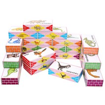 키즈비전 공룡 종이 벽돌블록 50p, 혼합 색상