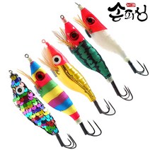 손피싱 삼발이 문어헌터/왕눈이 에기 애기 쭈꾸미 채비 낚시, E-144 크롬 골드