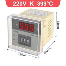 XMTD-2001 PID 디지털 표시 장치 온도 조절기 0-399 ℃ K E PT100 열전대 220AC 75*75mm, 01 200V K 399