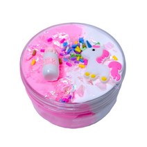 두 가지 색상 DIY 손 모델링 점토 퍼티 점액 놀이 반죽 자기 Plasticine 어린이 완구 유니콘 장난감 60ML /100ML, [02] 100ML White