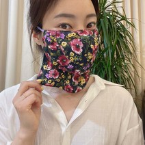 [미스블혹] 프릴 플라워 인견 안감 매쉬 여름마스크
