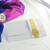 청첩장 결혼식답례 용돈 봉투 초대장 예단 상품권 백색 달