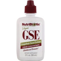 NutriBiotic GSE Grapefruit Seed Extract Liquid Concentrate 영양 보충제 비건 자몽씨 농축액 2oz(59ml)