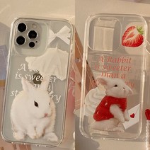일리안 귀여운 토끼 핸드폰 빈티지 감성 변색없는 황변없는 갤럭시 아이폰 노트 9 10 20 플러스 울트라 S10 S20 S21 S22 S23 11 12 13 14 미니 프로 맥스