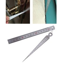 측량 테이퍼 게이지 깊이 갭 눈금자 웨지 필러 1-15mm 스테인레스 스틸 홀 검사, 한개옵션0