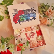 라알레그리아 반전 용돈박스 반전케이크 어버이날 카네이션 부모님 선물 생신 현금선물 시어머니 환갑 칠순, 카네이션 신형 레드, LED 조명 무드등 선택함, 어버이날 토퍼 (딸) 선택함