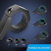 4pcs 오토바이 LED 라이트 바 클램프 브래킷 튜브 마운트 키트 오프로드 수평 지붕 롤 케이지 홀더, 01 2pcs