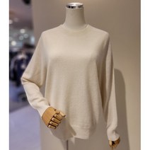 더히스토리 어깨선 포인트 홀가먼트 라운드 니트(TMFCPU09)